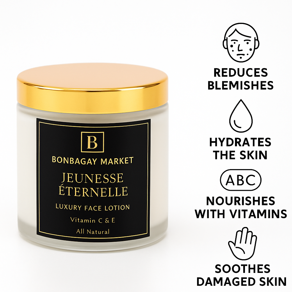 onBagay Market Jeunesse Éternelle – Luxury Face Lotion with Vitamins C, E & B5 Luxury Skincare with Natural Benefits