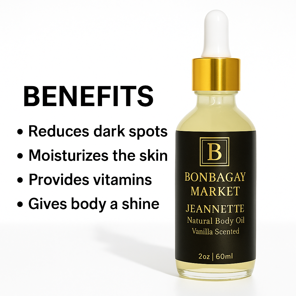 Jeannette Body Oil – Luxury Vitamin E, C & B5 Hydration Blend